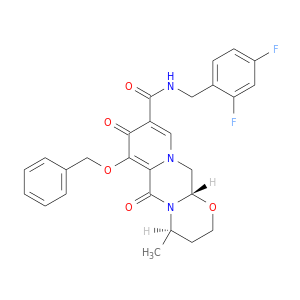 Fc1ccc(c(c1)F)CNC(=O)c1cn2C[C@@H]3OCC[C@H](N3C(=O)c2c(c1=O)OCc1ccccc1)C