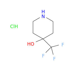 FC(C1(O)CCNCC1)(F)F.Cl