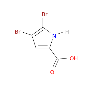 Brc1[nH]c(cc1Br)C(=O)O