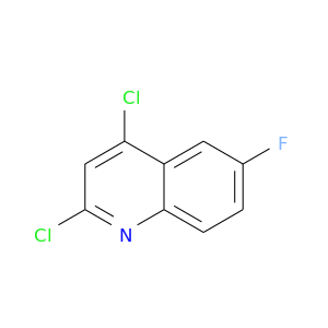 Fc1ccc2c(c1)c(Cl)cc(n2)Cl