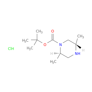 C[C@@H]1NC[C@H](N(C1)C(=O)OC(C)(C)C)C.Cl