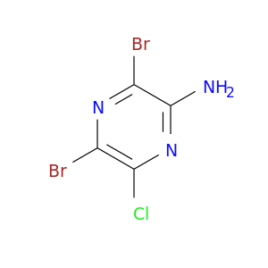 Nc1nc(Cl)c(nc1Br)Br