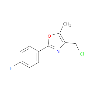 ClCc1nc(oc1C)c1ccc(cc1)F