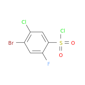 Fc1cc(Br)c(cc1S(=O)(=O)Cl)Cl