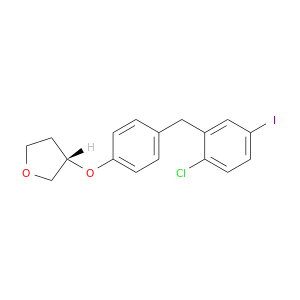 Ic1ccc(c(c1)Cc1ccc(cc1)O[C@@H]1COCC1)Cl