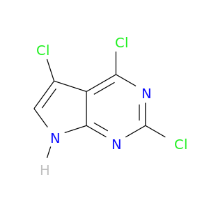 Clc1nc(Cl)c2c(n1)[nH]cc2Cl