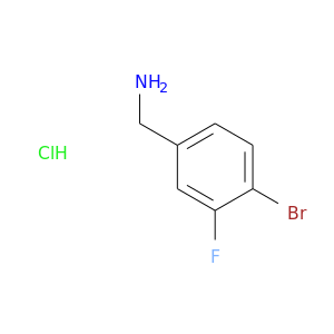 NCc1ccc(c(c1)F)Br.Cl