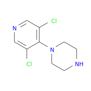 Clc1cncc(c1N1CCNCC1)Cl