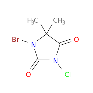 ClN1C(=O)N(C(C1=O)(C)C)Br