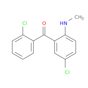 CNc1ccc(cc1C(=O)c1ccccc1Cl)Cl