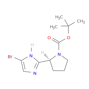 O=C(N1CCC[C@H]1c1ncc([nH]1)Br)OC(C)(C)C