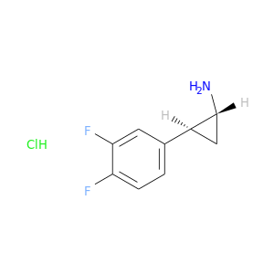 N[C@@H]1C[C@H]1c1ccc(c(c1)F)F.Cl